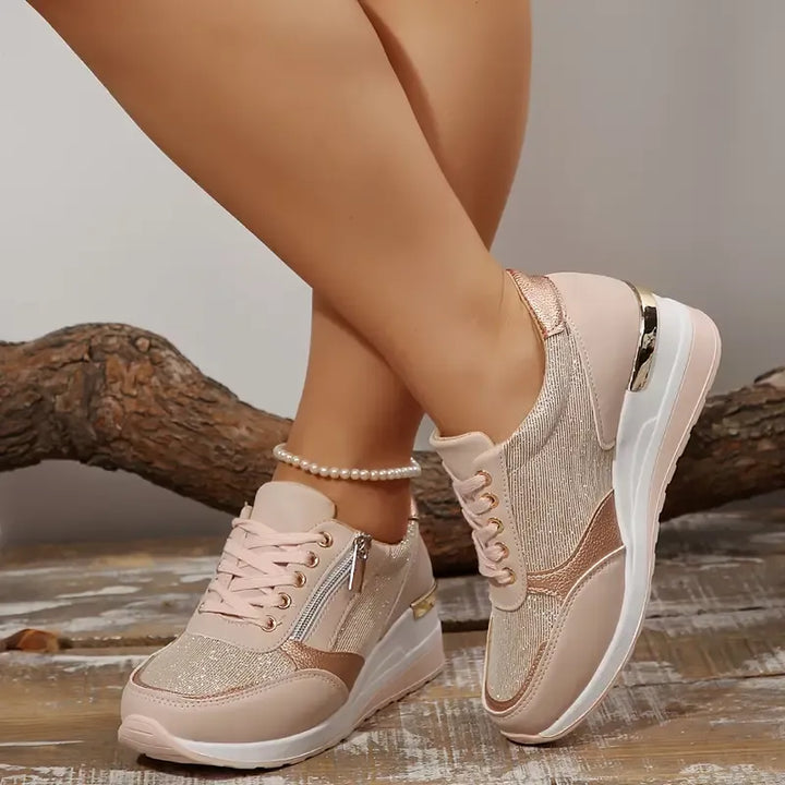 Nora | Ortopædiske sneakers med snørebånd og lynlås