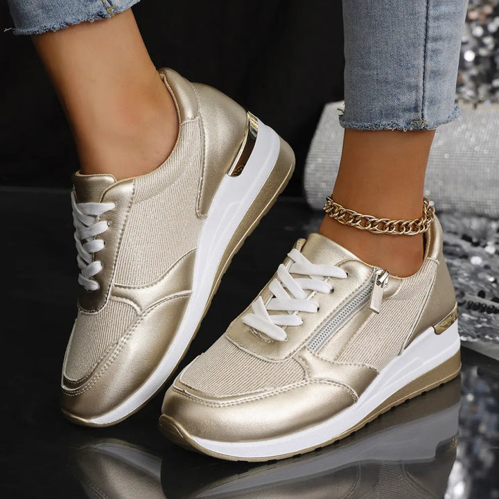 Nora | Ortopædiske sneakers med snørebånd og lynlås