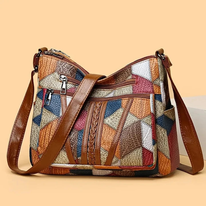 Fern™ | Farverig Patchwork Skuldertaske
