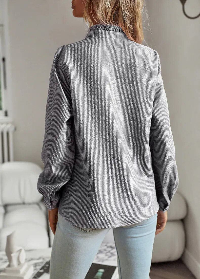 Alice | Flæset Knappet Bluse