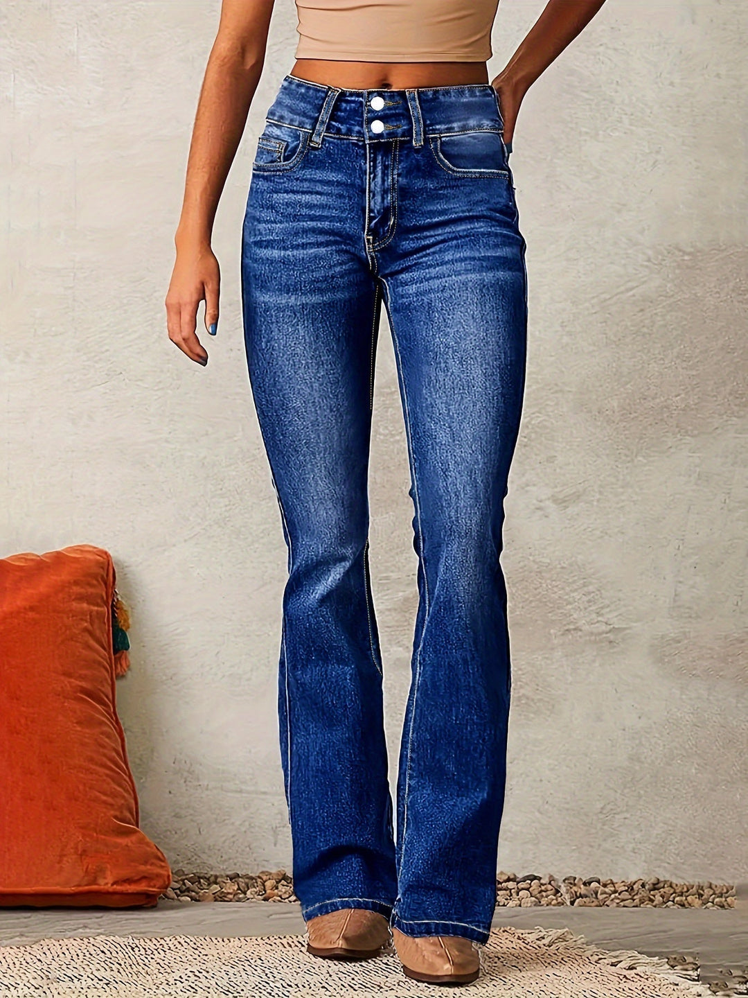 AYA™ – HØJTALJEDE FLAREJEANS