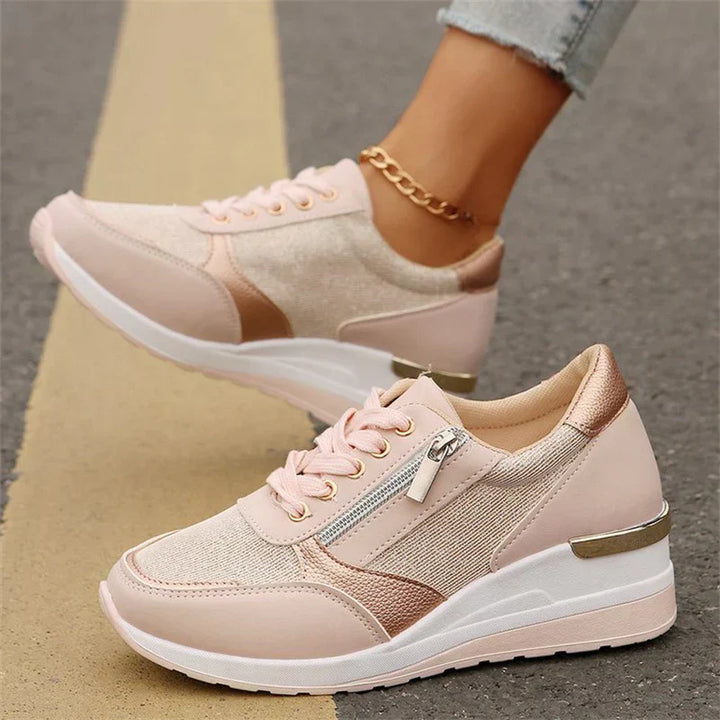 Nora | Ortopædiske sneakers med snørebånd og lynlås