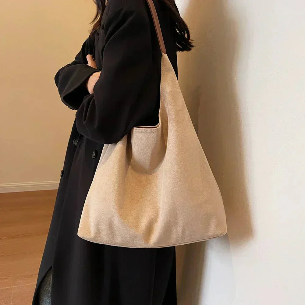 Alette | Stilfuld Ruskind Tote Taske